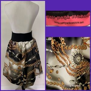 New York Couture Chains and Jewels Bubble Skirt